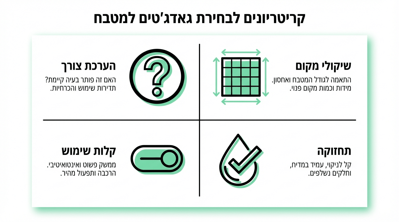 מדריך לבחירת גאדג'טים חדשניים למטבח